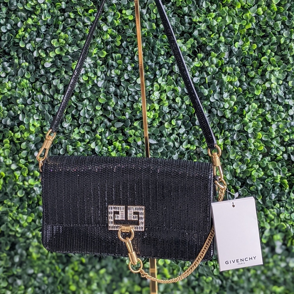 Givenchy Snakeskin Effect Charm Bag